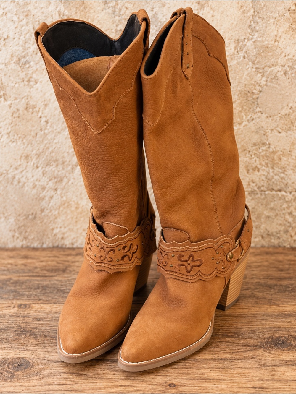 Dingo Whiskey Tan Western Booties - Women's 8.5 - Picture 7 of 7